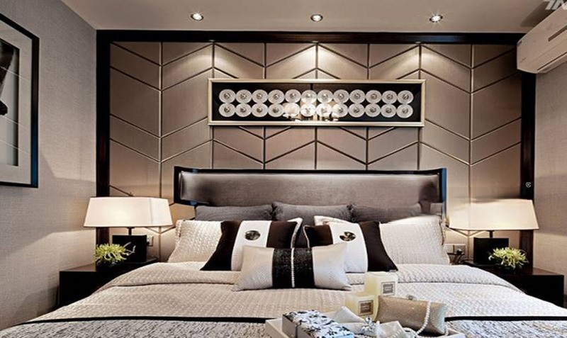 上海华府天地睿园158平现代简约风格三居室卧室装修效果图