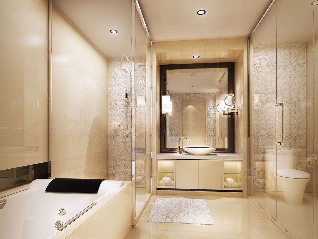 启东海上威尼斯700平现代风格独栋别墅卫生间装修效果图