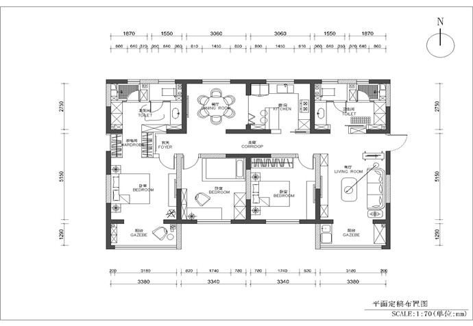 闵行区银春苑80平现代风格公寓装修效果图