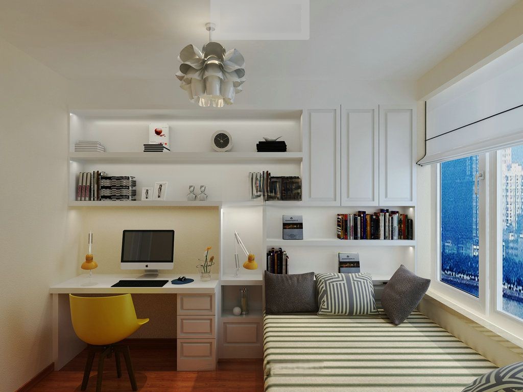 宝山区保利叶语126平地中海风格公寓卧室装修效果图