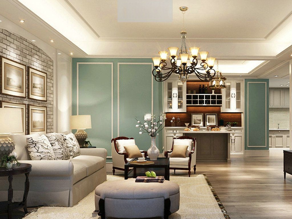 浦东巨洋豪园168平现代风格大平层客厅装修效果图