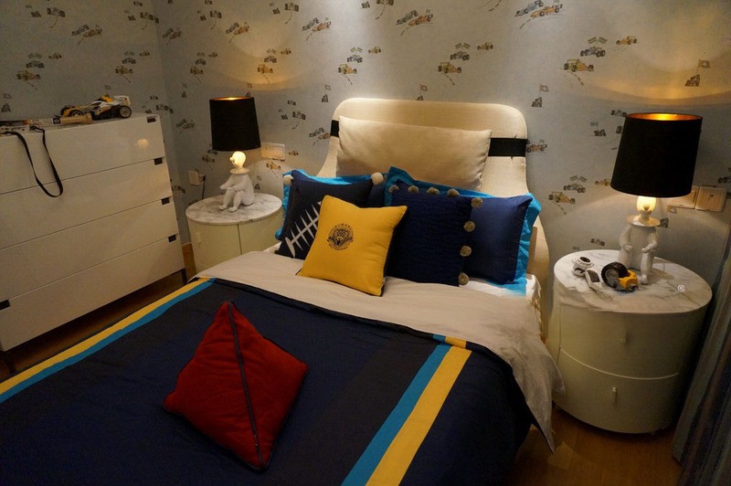 上海逸仙华庭126平现代简约风格三居室卧室装修效果图