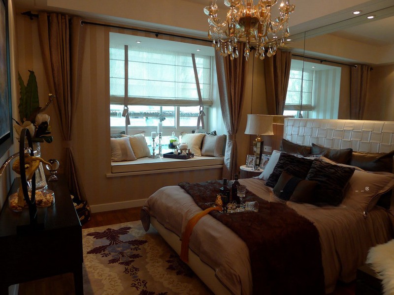 上海逸仙华庭126平现代简约风格三居室卧室装修效果图