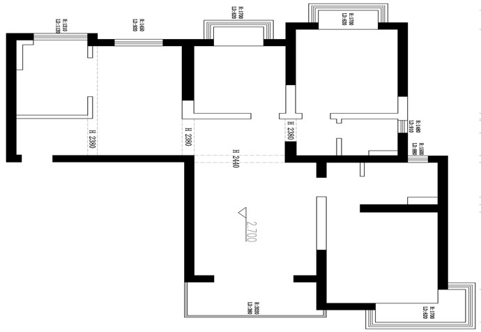 静安区嘉利明珠城97平欧式风格公寓装修效果图