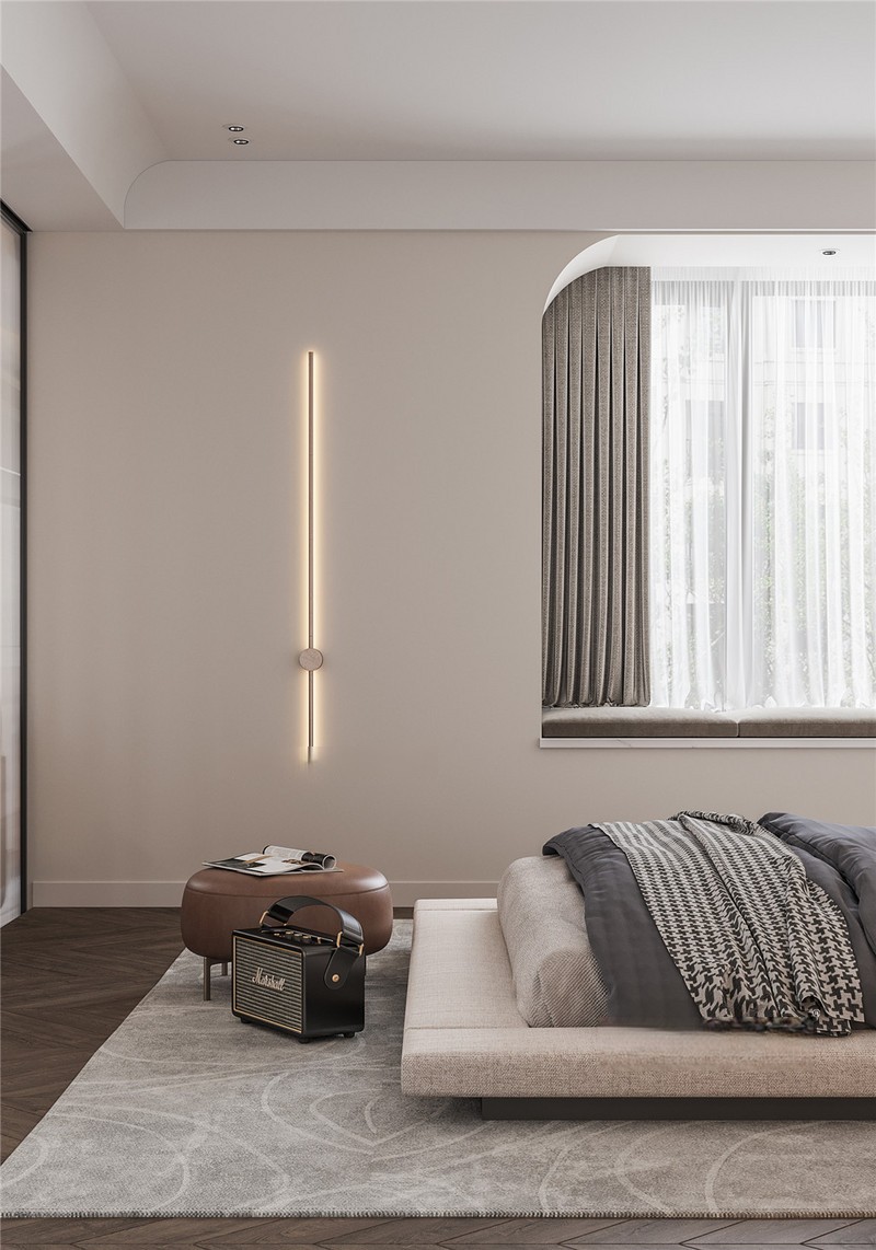 上海上海金色西郊城120平现代简约风格三居室卧室装修效果图