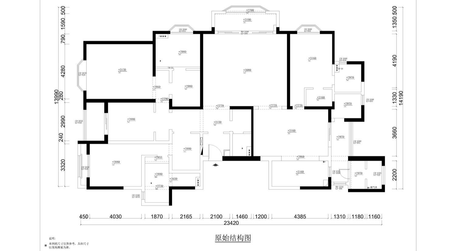 徐汇区中信君庭220平新古典风格四室两厅装修效果图