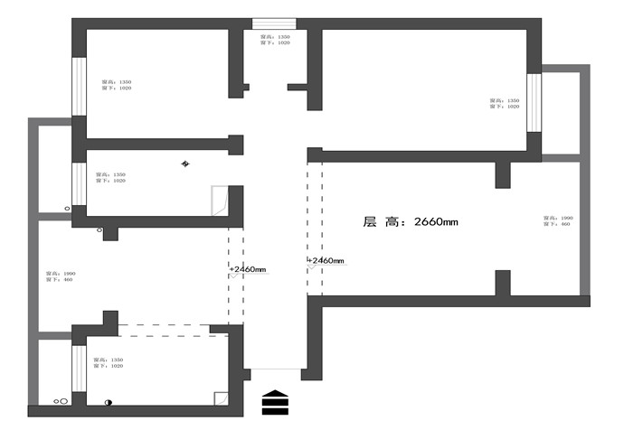 浦东新区申雅苑82平简约风格公寓装修效果图