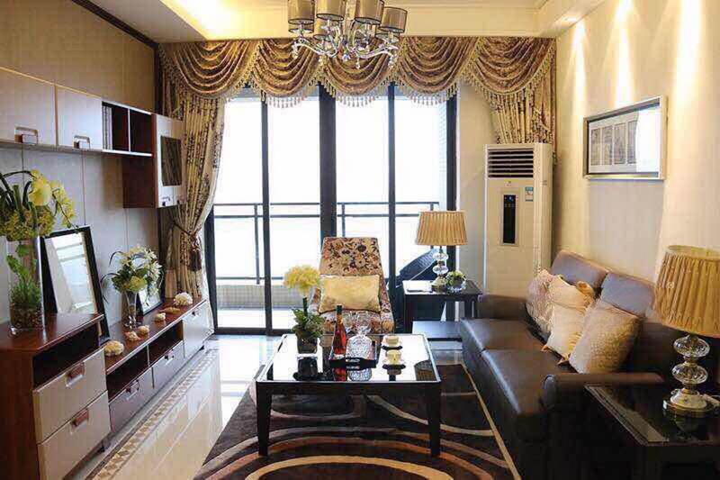 上海象屿都城130平欧式风格住宅客厅装修效果图