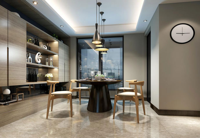 青浦区国际华府127平现代风格公寓装修效果图