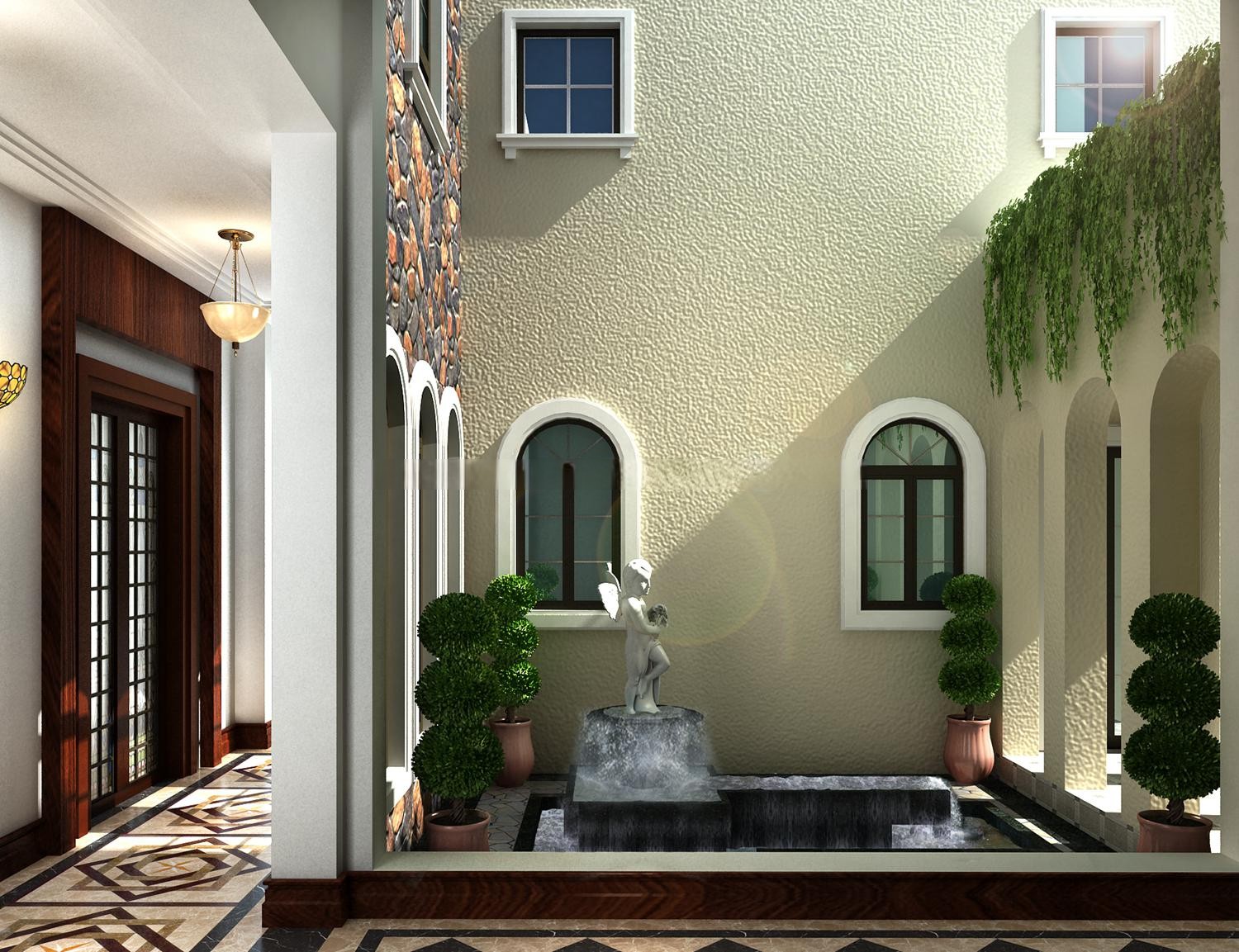嘉定区圣安德鲁斯庄园530平新中式风格别墅装修效果图