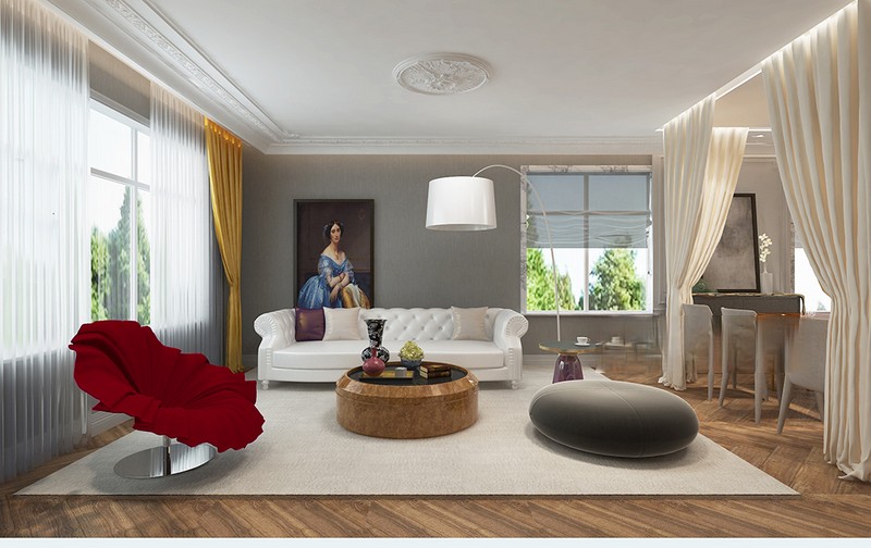 上海龙湖双珑530平欧式古典风格别墅客厅装修效果图