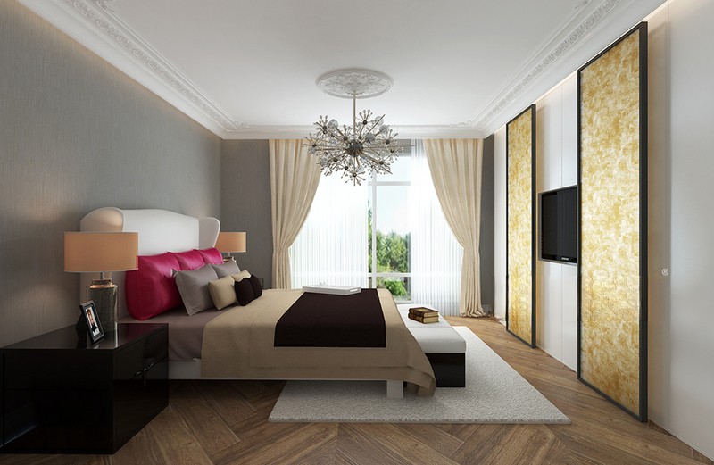 上海龙湖双珑530平欧式古典风格别墅卧室装修效果图