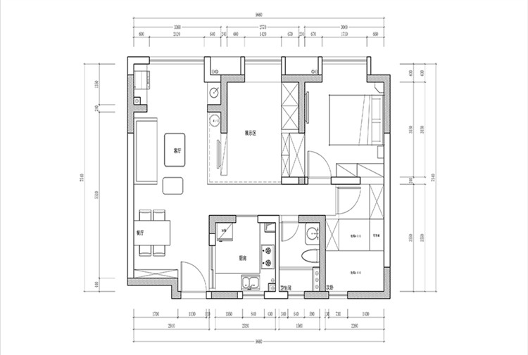 嘉定区星信名邸130平现代风格三居室装修效果图