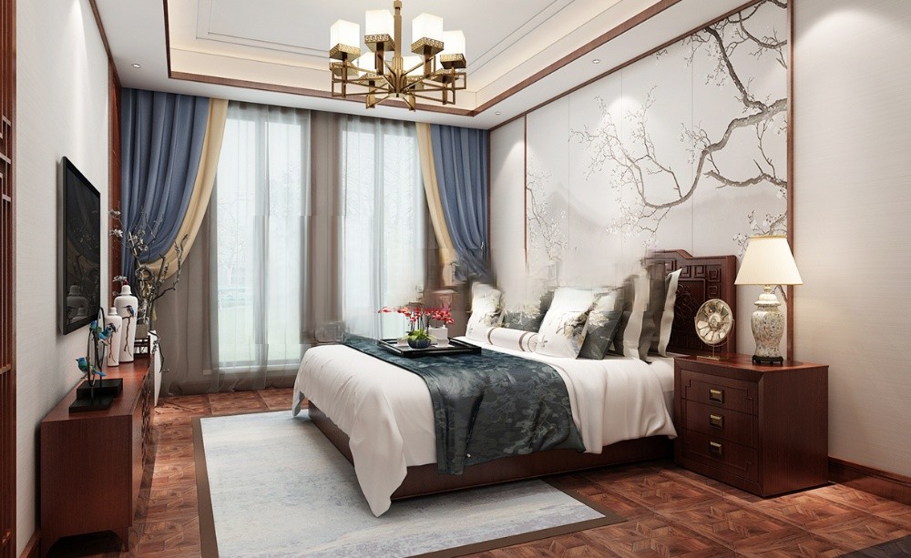 保利叶上海250平法式轻奢风格别墅装修效果图