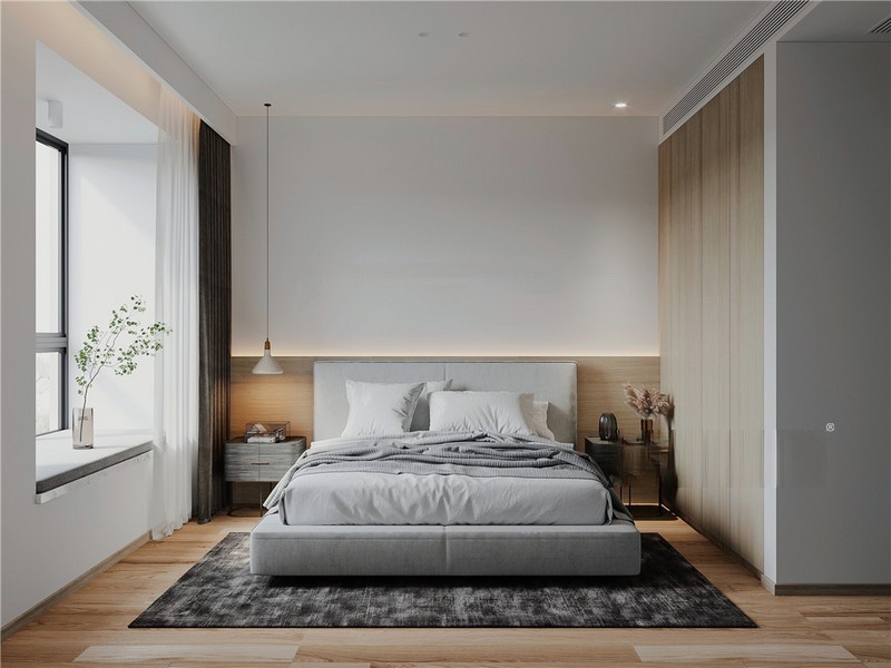 上海东苑古龙城142平现代简约风格三居室卧室装修效果图