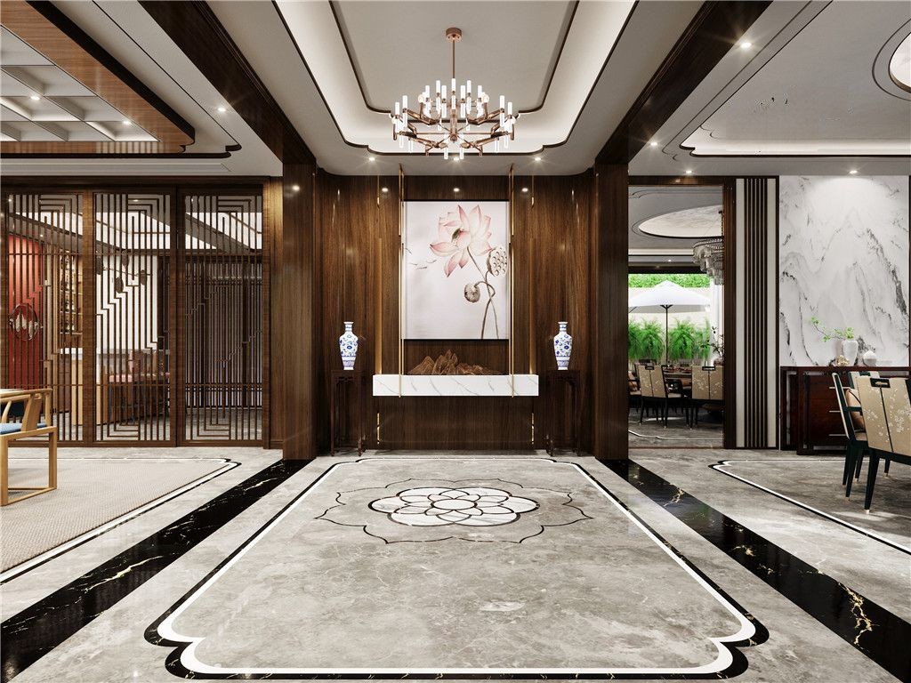 嘉定区新城香溢澜庭700平新中式风格独栋别墅地下室装修效果图