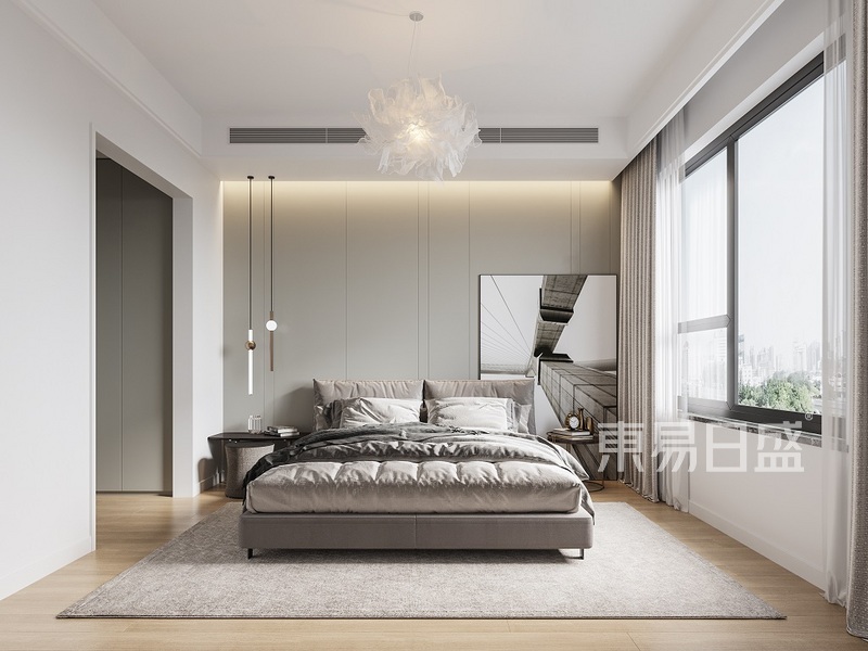 上海上海云麓里140平现代简约风格三居室卧室装修效果图