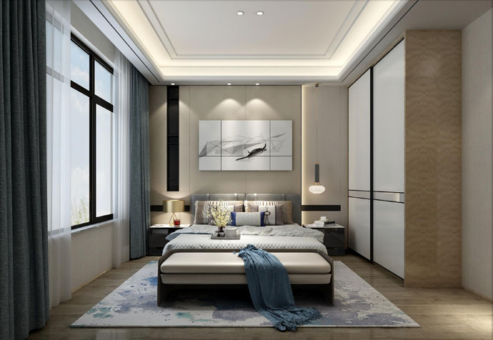宝山区中环国际一号144平现代风格公寓装修效果图