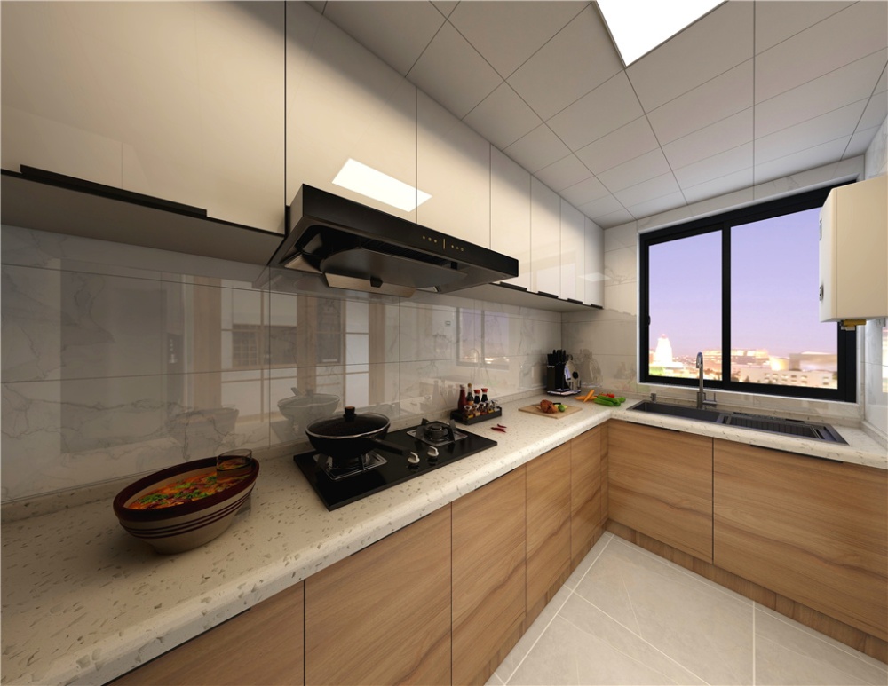 奉贤区北行路86现代简约两室一厅厨房装修效果图