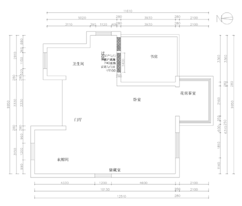 上海同润别庄199平别墅户型图