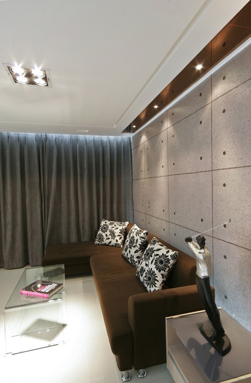 上海明月港湾97平现代简约风格住宅客厅装修效果图
