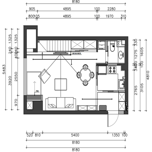 上海禹州国际广场40平Loft户型图