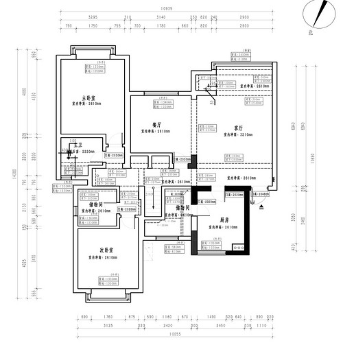 上海上海春申四季苑240平复式户型图