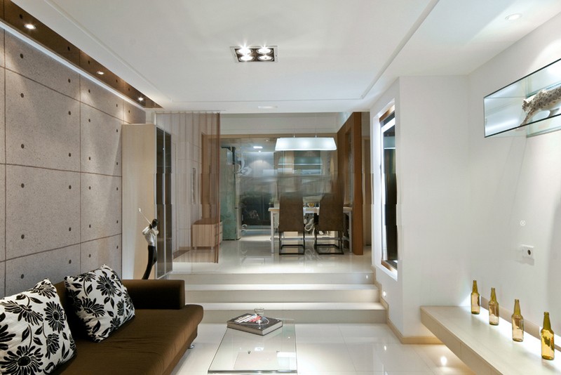 上海明月港湾97平现代简约风格住宅客厅装修效果图
