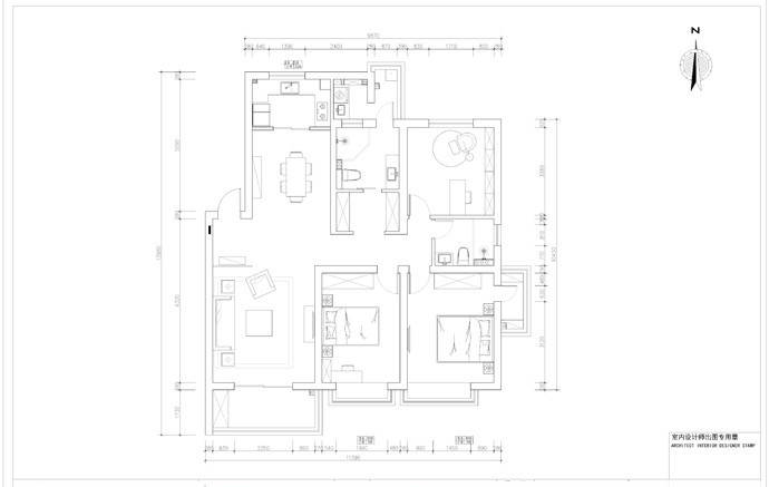 杨浦区佳泰花园130平新中式风格公寓装修效果图