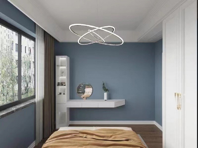 上海虹口国际公寓80平美式风格二居室卧室装修效果图