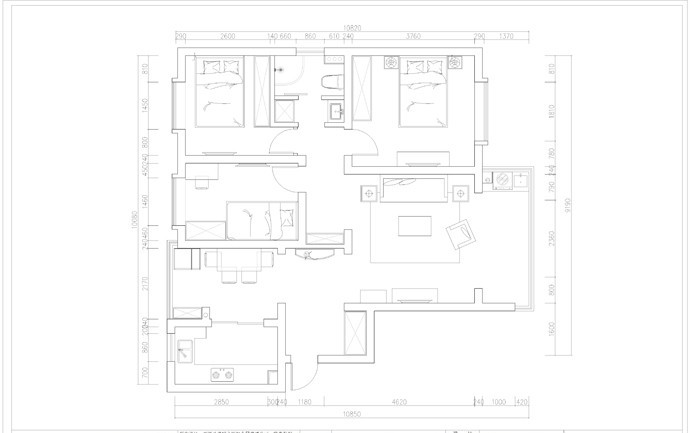 浦东新区欧风家园120平简约风格公寓装修效果图