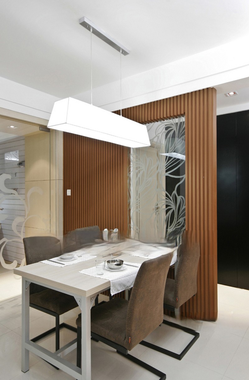 上海明月港湾97平现代简约风格住宅餐厅装修效果图