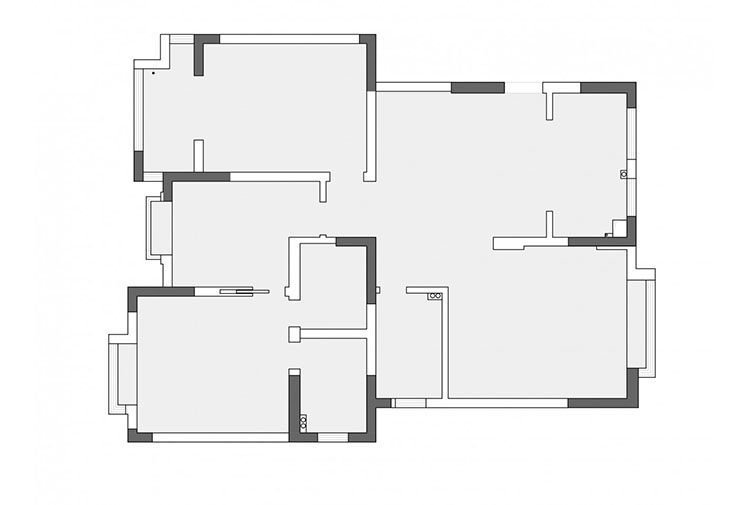 普陀区华和民祥园92平简约风格三居室装修效果图