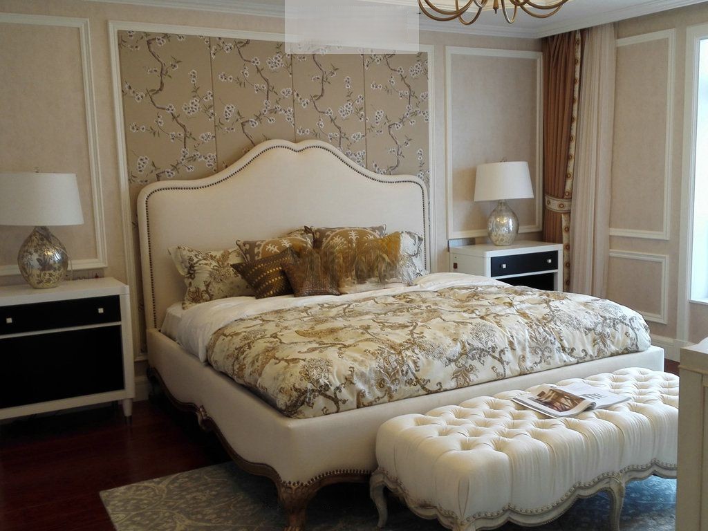 金山区158平美式风格大平层卧室装修效果图