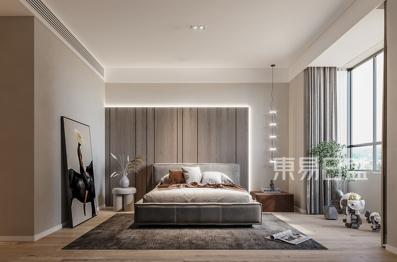 上海万和园208平新中式风格别墅卧室装修效果图