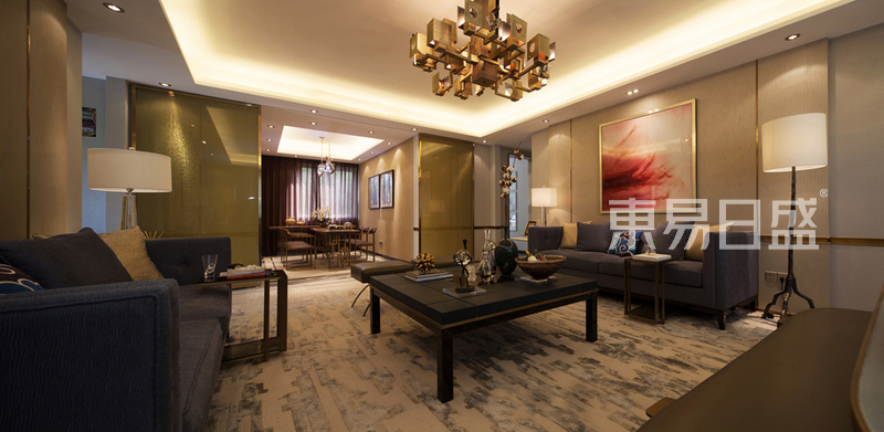 上海未知158平现代简约风格住宅客厅装修效果图