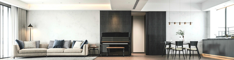上海上海古北尚郡130平现代简约风格三居室客厅装修效果图
