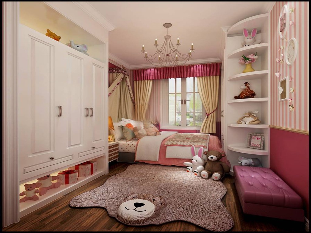 宝山区远洋鸿郡300平法式风格联排别墅儿童房装修效果图