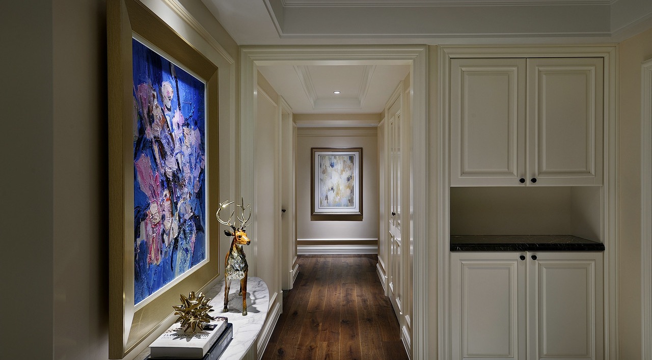 徐汇区尚汇豪庭155平美式风格三室两厅装修效果图