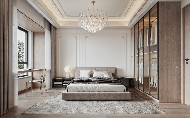 上海碧桂园十里芳华120平现代简约风格三居室客厅装修效果图