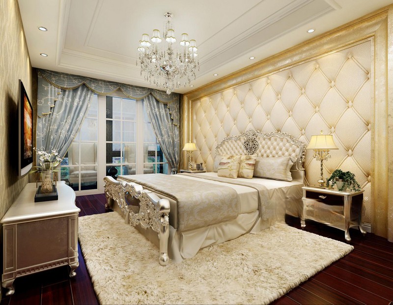上海中房澜泊湾265平欧式风格别墅卧室装修效果图