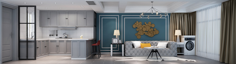 上海品尊国际68平法式风格住宅客厅装修效果图