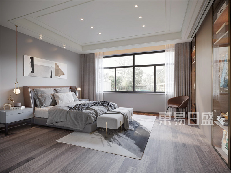 上海未知398平现代简约风格联排别墅卧室装修效果图