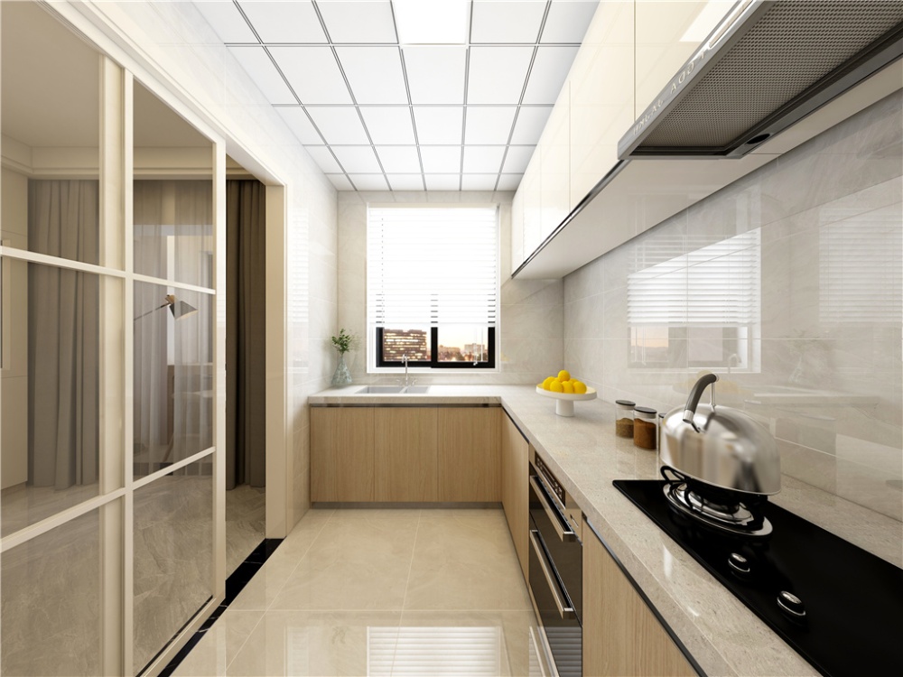 浦东南芦公路89现代轻奢两室一厅厨房装修效果图
