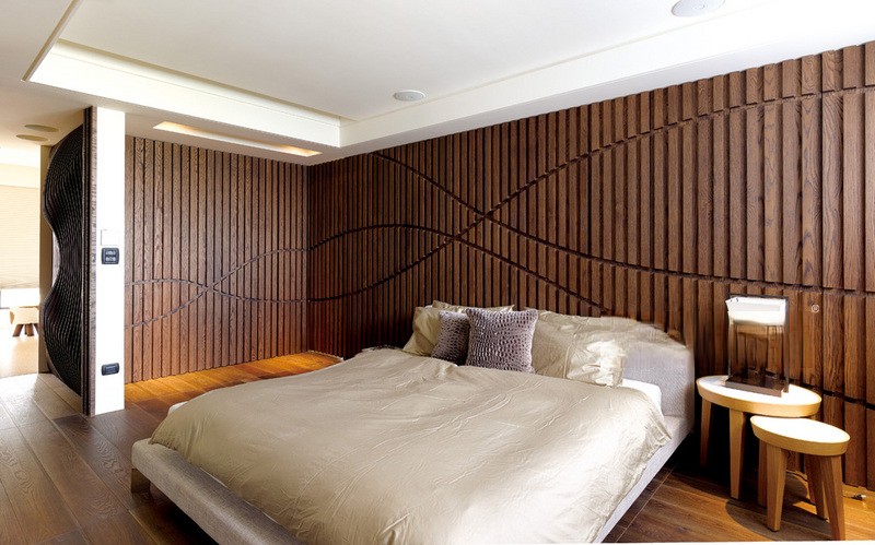 上海五玠坊280平后现代风格别墅卧室装修效果图