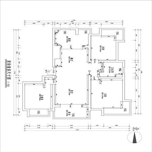 上海万科新里程117平三居室户型图