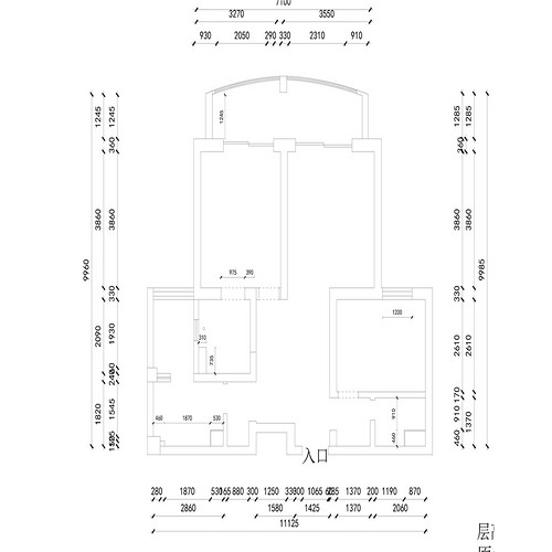 上海新乐名苑110平住宅户型图