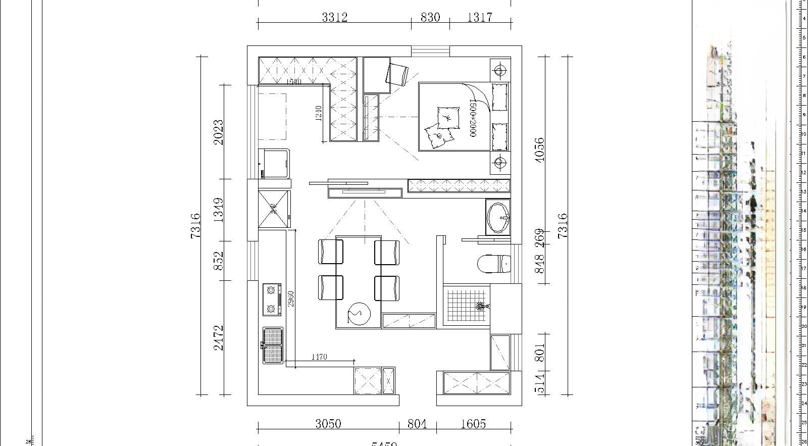 徐汇区超级装92平现代简约风格公寓装修效果图
