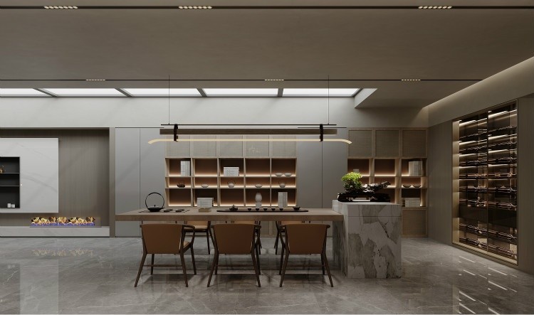 中海紫御豪庭700平现代风格别墅装修效果图