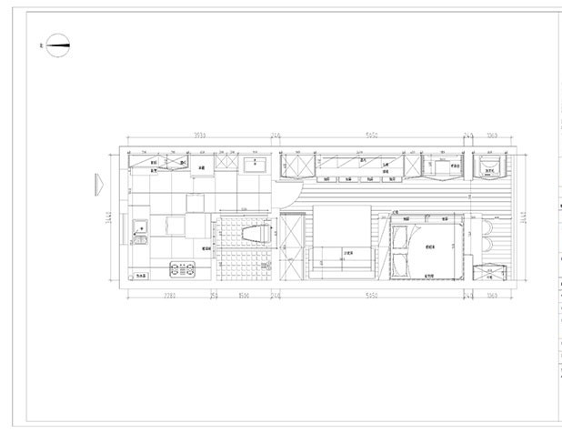 长宁区华云大楼47平现代风格公寓装修效果图